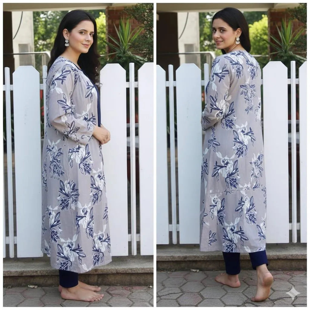 3 Pcs Women's Stitched Shamoz Silk Printed Gown Suit