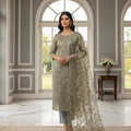 3 Pcs Women's Unstitched Embroidered Suit