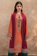 3 Pcs Women's Unstitched Embroidered Suit