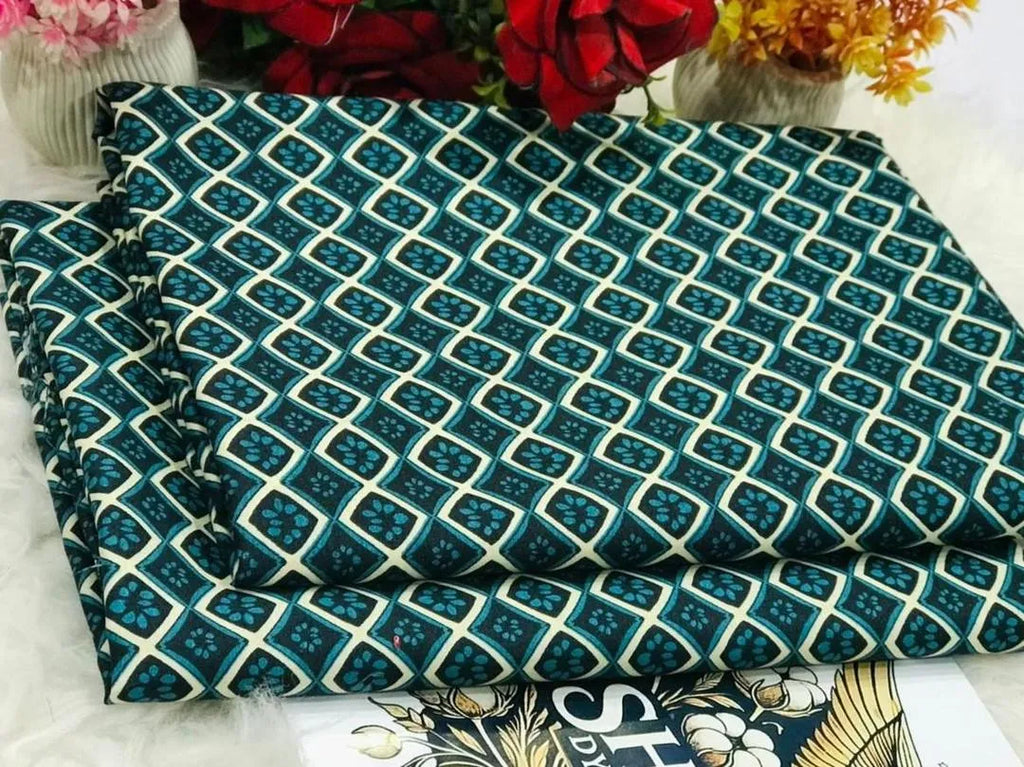2 Pcs Women's Unstitched Printed Suit